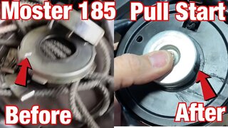 How to fix/ replace Moster 185 pull start $19 and spark plugs $3