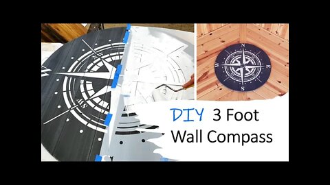 DIY 3 Foot Stenciled Wall Compass under $50!