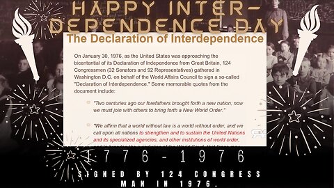 🚫Happy Inter-Dependence Day🎇 #Tyranny #Conspiracy #RealityCheck