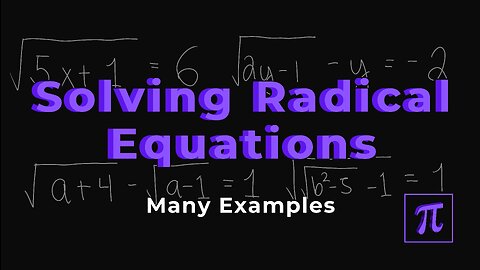 How to SOLVE RADICAL Equations? - It's simple, just square both sides!
