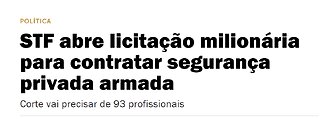 Licitação milionária do STF