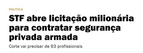 Licitação milionária do STF