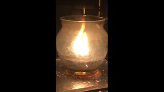 Olive Oil and Cotton Ball lamp