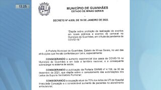 Guanhães: prefeitura endurece regras para conter casos de covid-19