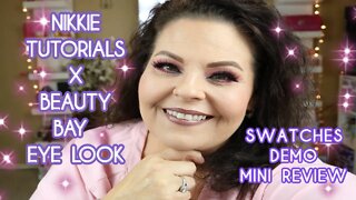 NIKKITUTORIALS X BEAUTY BAY - SWATCHES DEMO MINI REVIEW l Sherri Ward