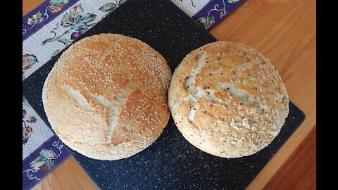 How to Garnish & Baste No-Knead Bread using “Hands-Free” Technique