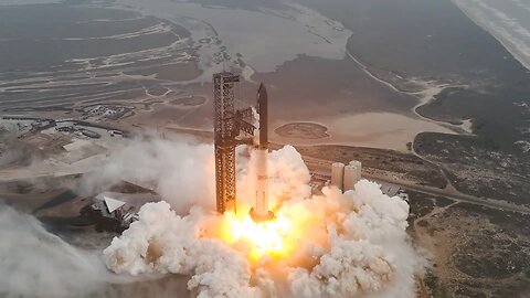 SpaceX - Slow motion liftoff of Starship on Flight 4