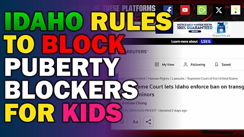 Hey! Groomers! Leave them kids alone!!! Idaho moving in the right direction to protect kids.