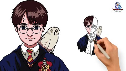 How To Draw Harry Potter Sorcerer's Stone - Easy Art Tutorial
