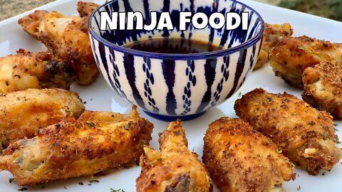 NINJA FOODI AIR FRIED CHICKEN WINGS | Texas Plum Line Chicken Wing Recipe