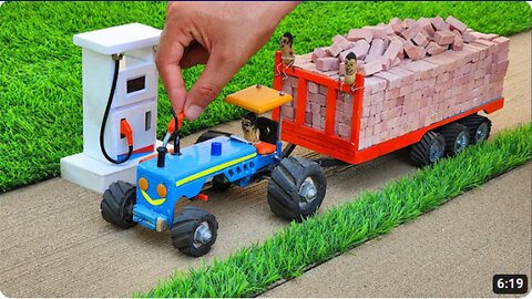 diy tractor mini petrol pump | science project
