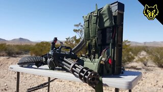 Will a Handheld Minigun Shoot Through Body Armor #Shorts