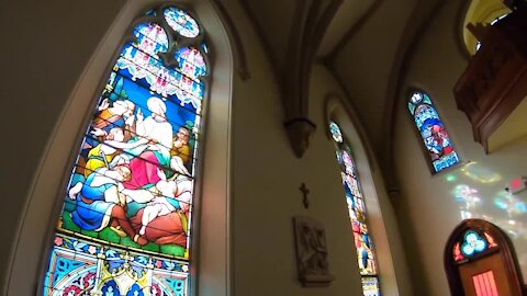 "Lessons In Glass" explores the stained glass windows at Blessed Sacrament Church