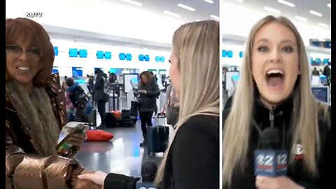 'I'm Shaking' Local Reporter Suprised by Gayle King during Airport Live Shot