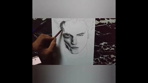 Drawing Robert Pattinson | Pencil Drawing time-lapse. #sketching #drawing #robertpattinson #youtube