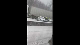 Pileup Truck Accident On Highway 401 Brockville Ontario