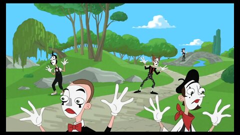 All of the mimes have been trapped in actual invisible boxes | Phineas and Ferb