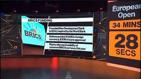 De-Dollarization | "We're Seeing Discussions Around Whether Or Not BRICS Can Create a Currency Pegged to Specific Minerals, Things Like GOLD." - Bloomberg (June 2nd 2023)