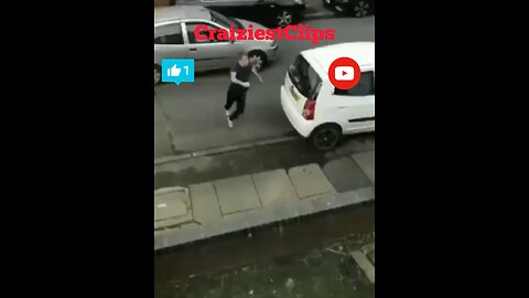 Knock out Punch 🤜 makes Man hit a Brick Wall with his face 😳😱