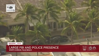 Large FBI presence spotted outside Palm Beach businesses