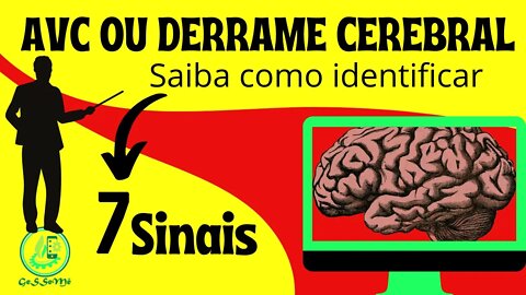 SINAIS QUE AJUDAM A IDENTIFICAR UM AVC - ACIDENTE VASCULAR CEREBRAL