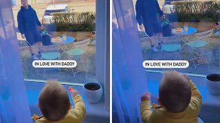 Baby Girl Gets Super Excited Every Time She Sees Her Dad