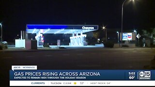 Gas prices rising across Arizona