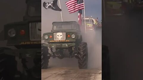 Sarge Mega Truck Tribute Burn Out for Military Soldier #trucksgonewild #pulls #tugs #sarge #shorts