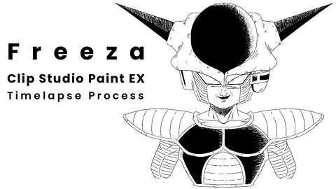 Freeza (First Form) Fanart - Clip Studio Paint EX - Timelapse Process