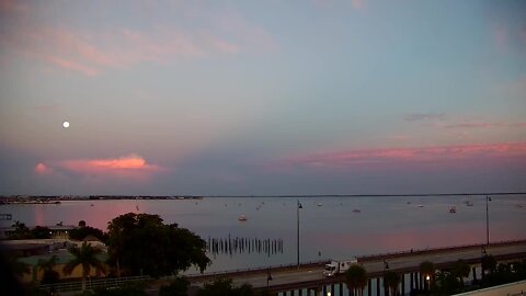 TIMELAPSE: Moon sets, sun rises over Charlotte Harbor