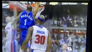 Tracy McGrady disrespectful poster dunk vs Detroit Pistons #captions #moveouttheway #throwback
