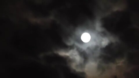 Clouds and Moon Timelapse: PROOF the Moon Emits Its Own Light & Is Not Solid/in "Space"