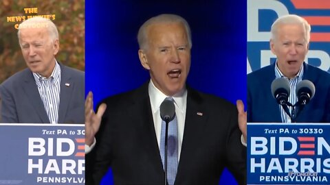 EPIC: Self-appointed Biden teleprompter scripted victory speech.