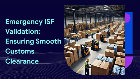 Ensuring Smooth Customs Clearance: Emergency ISF Validation Options Explained