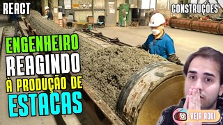 ENGENHEIRO REAGE à PRODUÇÃO de ESTACAS PRÉ-FABRICADAS de CONCRETO CENTRIFUGADO | Veja Aqui Reacts