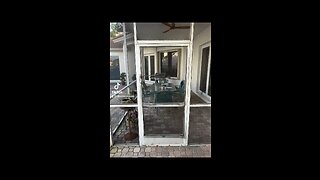 New residential swing screen door procurement, delivery, building and installation in #bocaraton