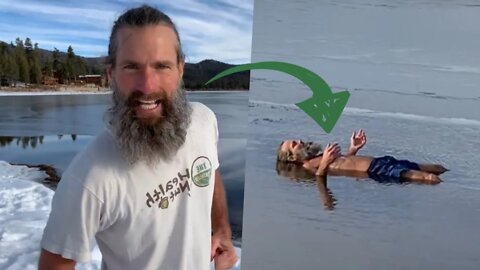 Practicing 'Ice Man' Wim Hof Breathing Techniques in Big Bear Lake!