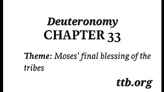 Deuteronomy Chapter 33 (Bible Study)