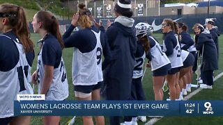 Xavier's brand new women's lacrosse team played its first ever game