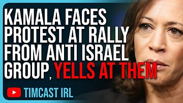 Kamala Faces Protest At Rally From Anti Israel Group, YELLS At Them