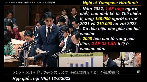 Nghị sĩ Nhật: tử vong 2022 cao nhất từ Thế chiến II; vaccine covid gây tử vong gấp 38 lần vaccine cúm!
