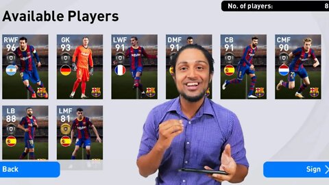 Club Selection: FC BARCELONA PACK OPENING | PES 2021 MOBILE