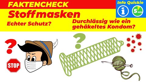 Stoffmasken / Alltagsmasken: Durchlässig wie ein gehäkeltes Kondom? Faktencheck!