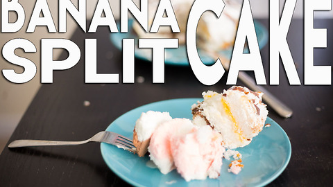Easy banana split cake recipe