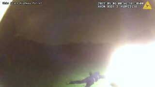RAW VIDEO: Body camera footage shows police pursuit suspect arrest