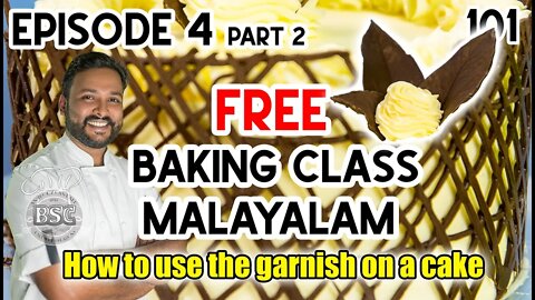 Episode 4 pt 2 Sunday Special Baking Class: Applying Garnish on a Cake(മലയാളം)