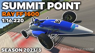 iRacing Summit Point Raceway Ray FF 1600 - Guide Lap + Hot Lap + Setup + blap file - 1:16,220