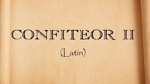 Confiteor em Latim