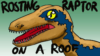 Roosting Raptor On A Roof