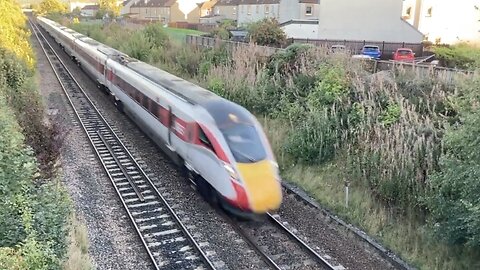 LNER AZUMA train traveling fast in Edinburgh #railway #edinburgh #train #rail #azuma